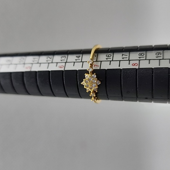 18K Yellow Gold Plated 925 Sterling Silver Ring - Picture 7 of 12